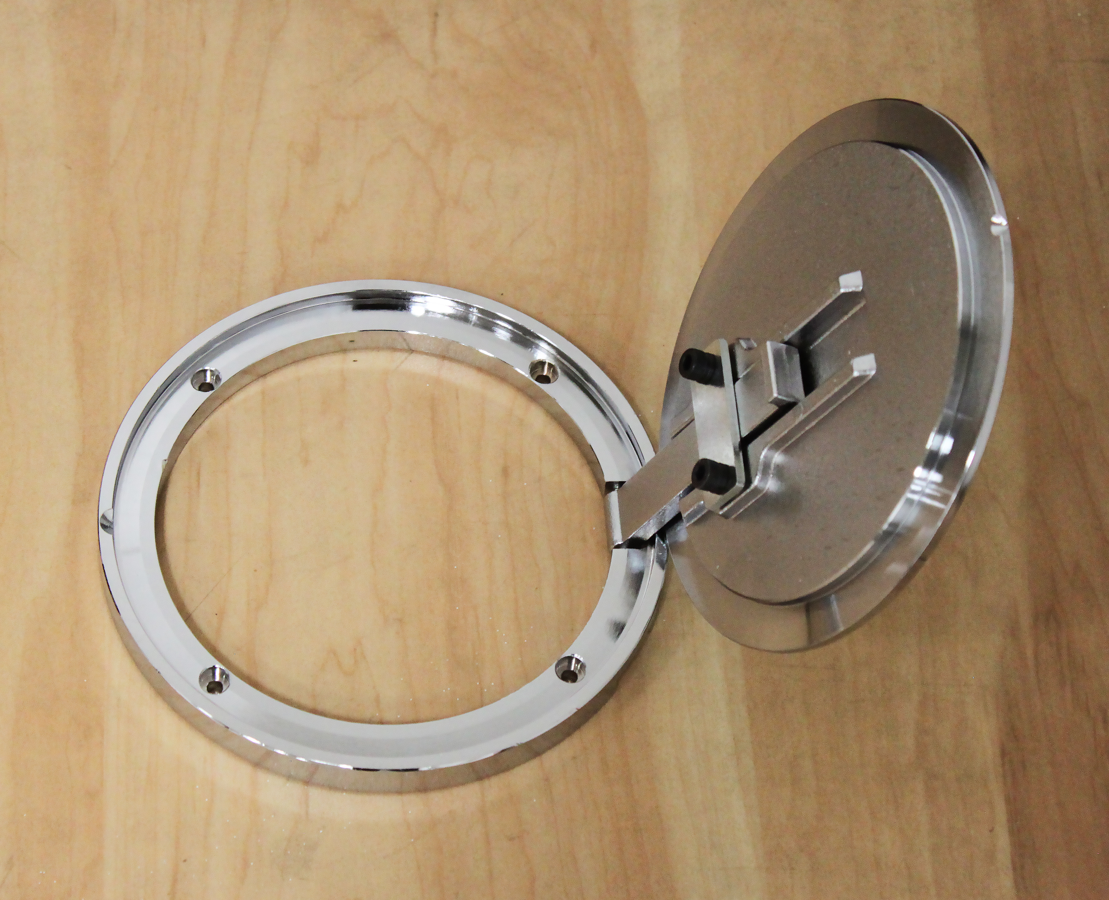 6-1/4 Hinged Chrome Cover Plate